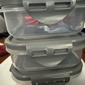 Gray Food Storage Container Set of 3